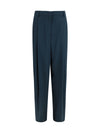 pleated silk pants