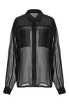 semi-transparent silk muslin shirt