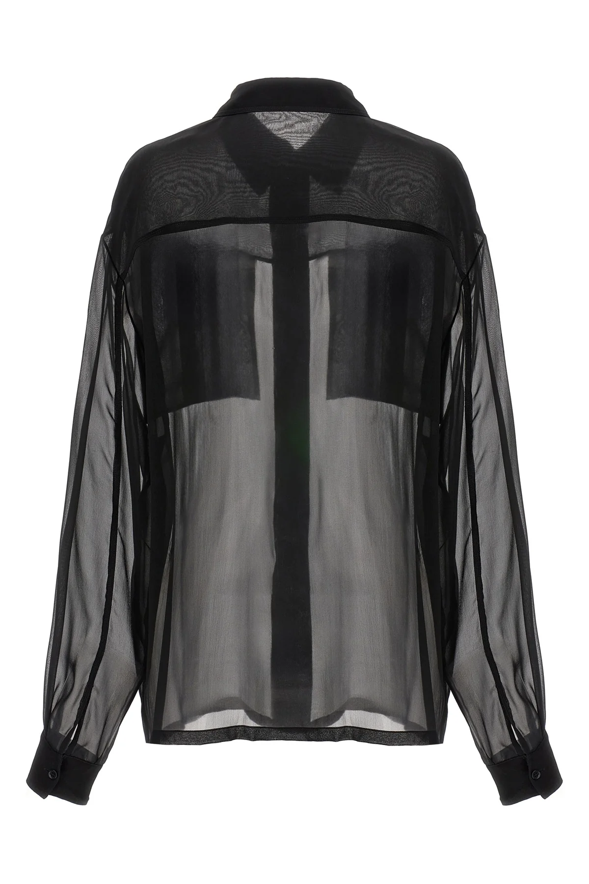 semi-transparent silk muslin shirt