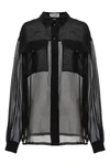 semi-transparent silk muslin shirt