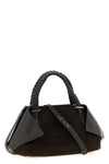 scarf th s handbag in suede and tone-on-tone smooth leather