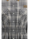 flannel mini-dress