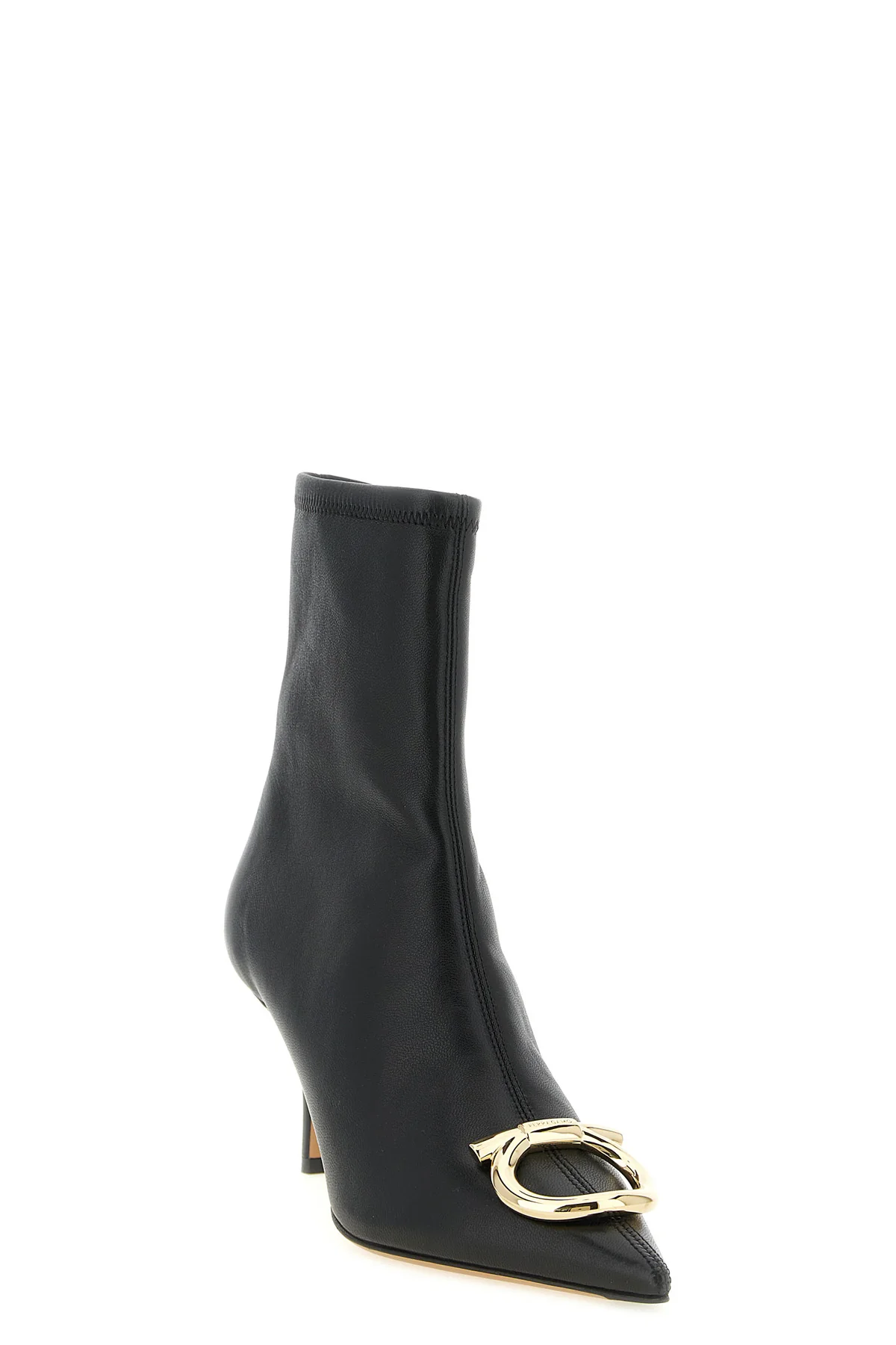 FERRAGAMO 5.5 ferragamo mariu ankle boots have a tapered silhouette defined by a geometric t
