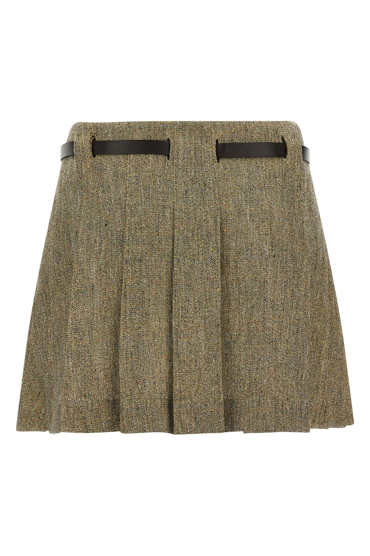 mini skirt in spun linen