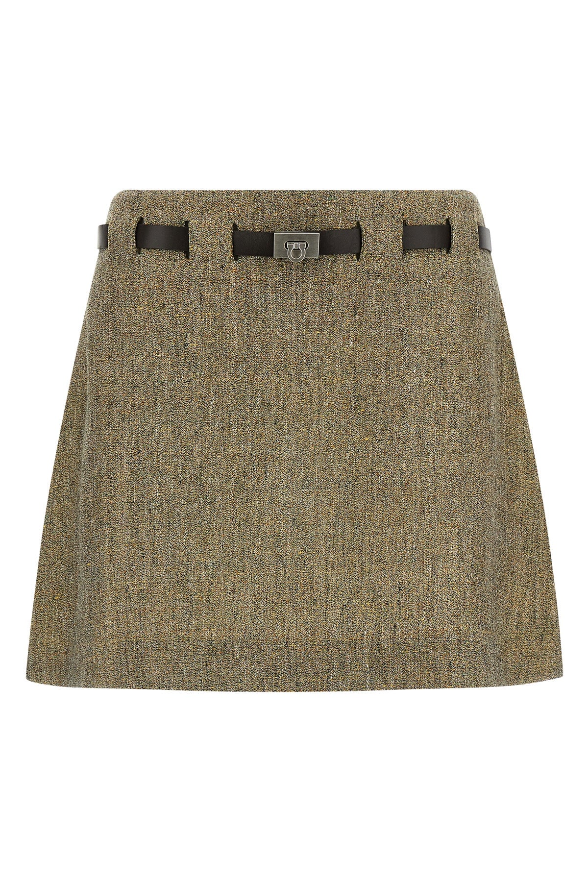mini skirt in spun linen