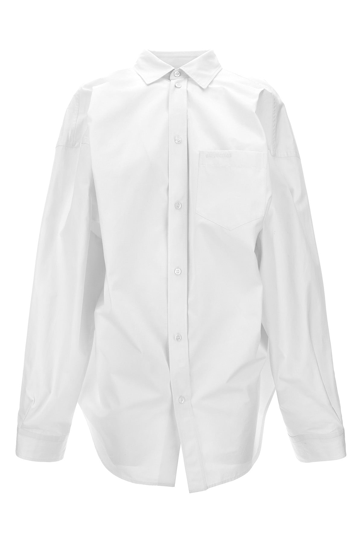 BALENCIAGA 40 asymmetrical cotton shirt