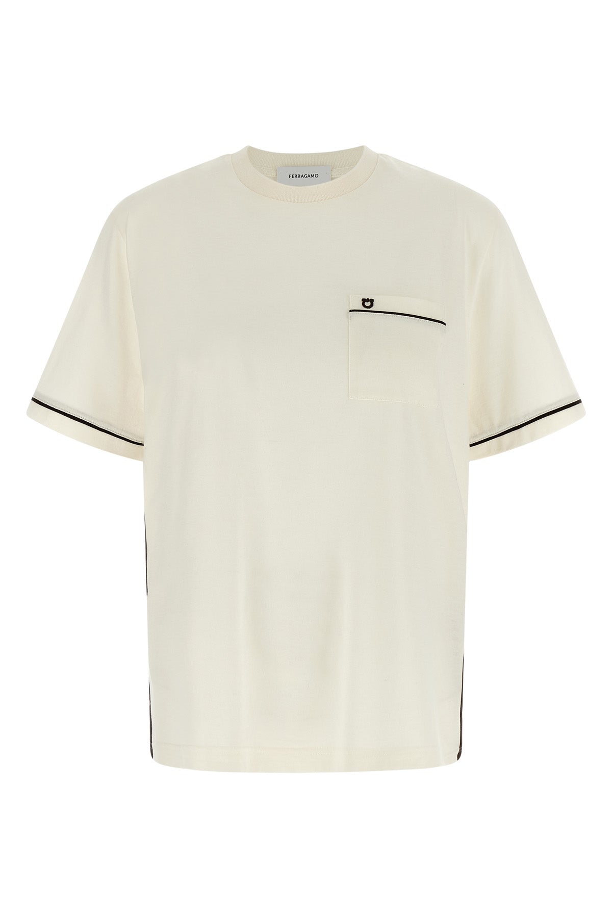 FERRAGAMO L cotton and cashmere yarn jersey t-shirt