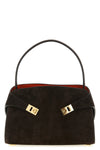 hug soft (m) crocodile-print suede shoulder bag