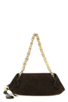ferragamo (s) shoulder bag in crocodile-effect suede