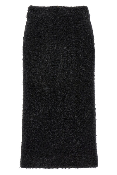tweed midi skirt