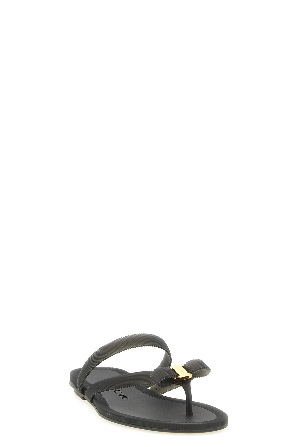 the ferragamo jealsa thong sandal features a flat slip-on silhouette made of a
