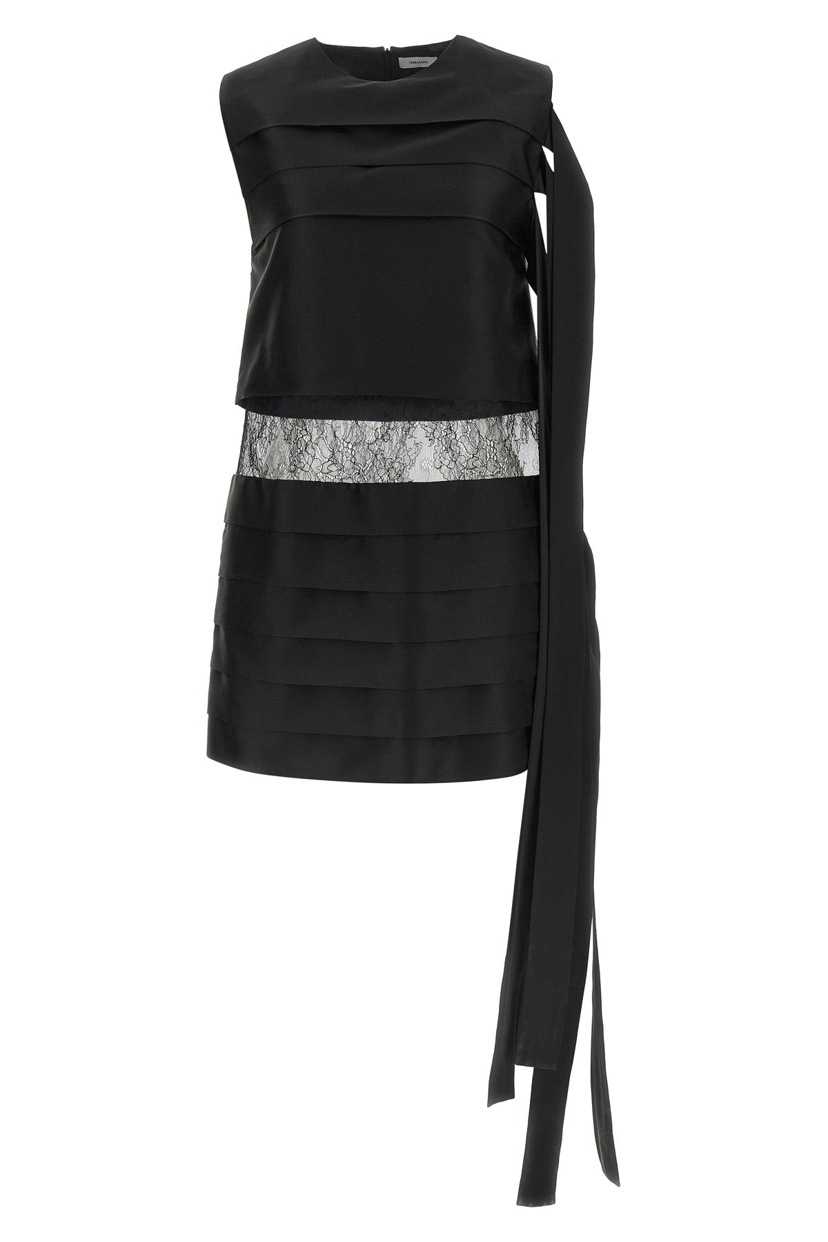 FERRAGAMO 40 pure silk mini dress