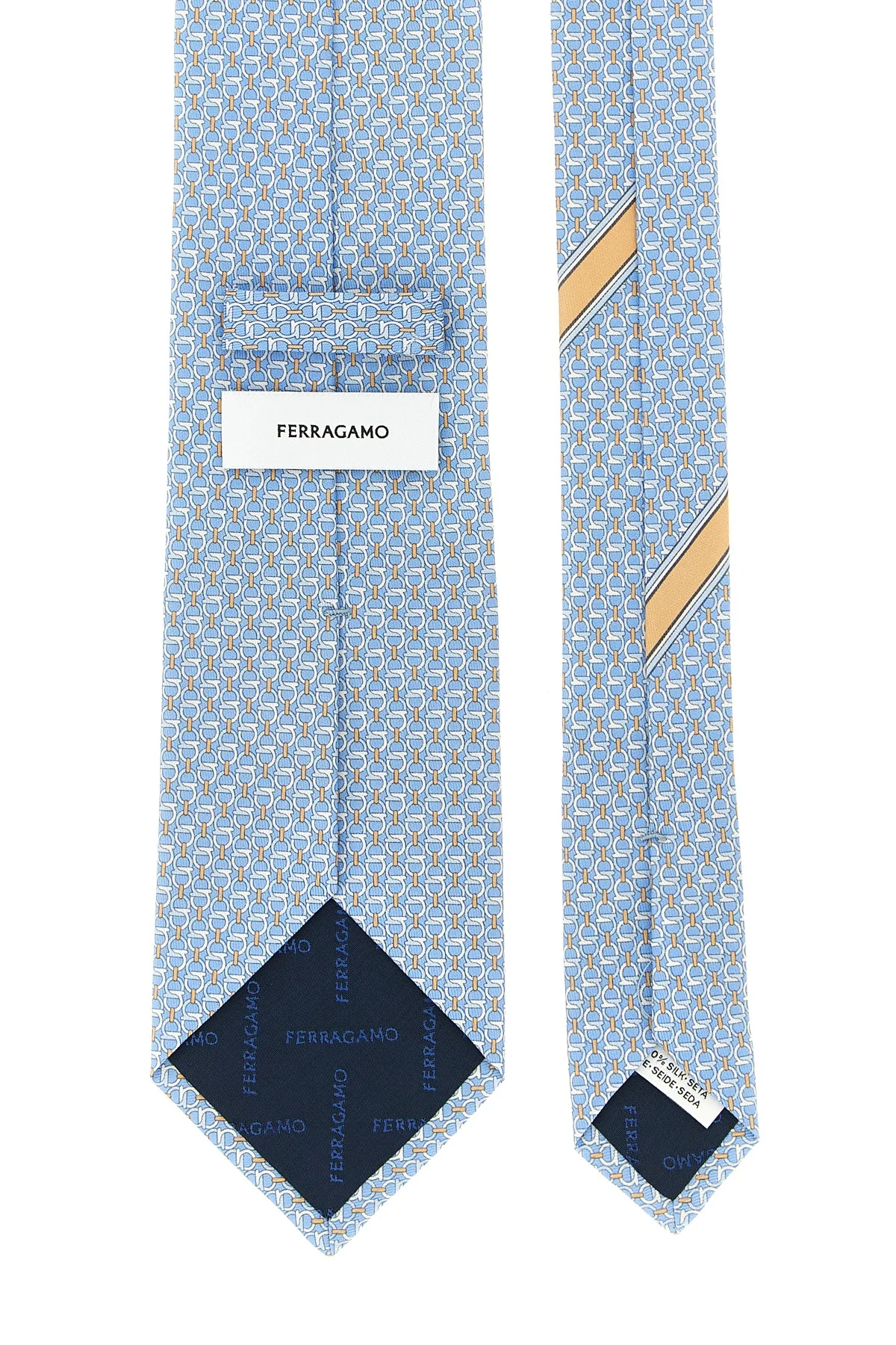 FERRAGAMO OS ferragamo intreccio pure silk tie