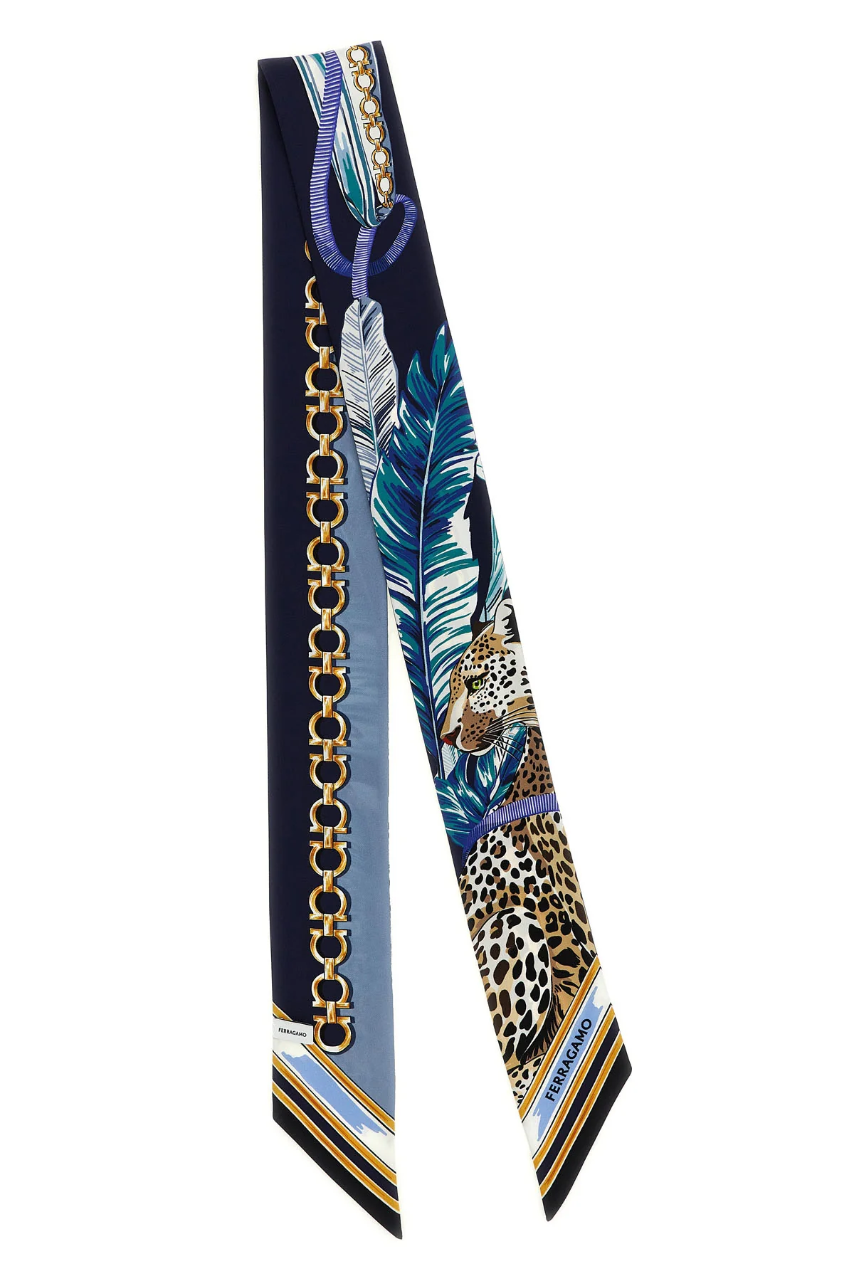 FERRAGAMO OS the ferragamo pure silk bandeau scarf represents the essence of italian versatil