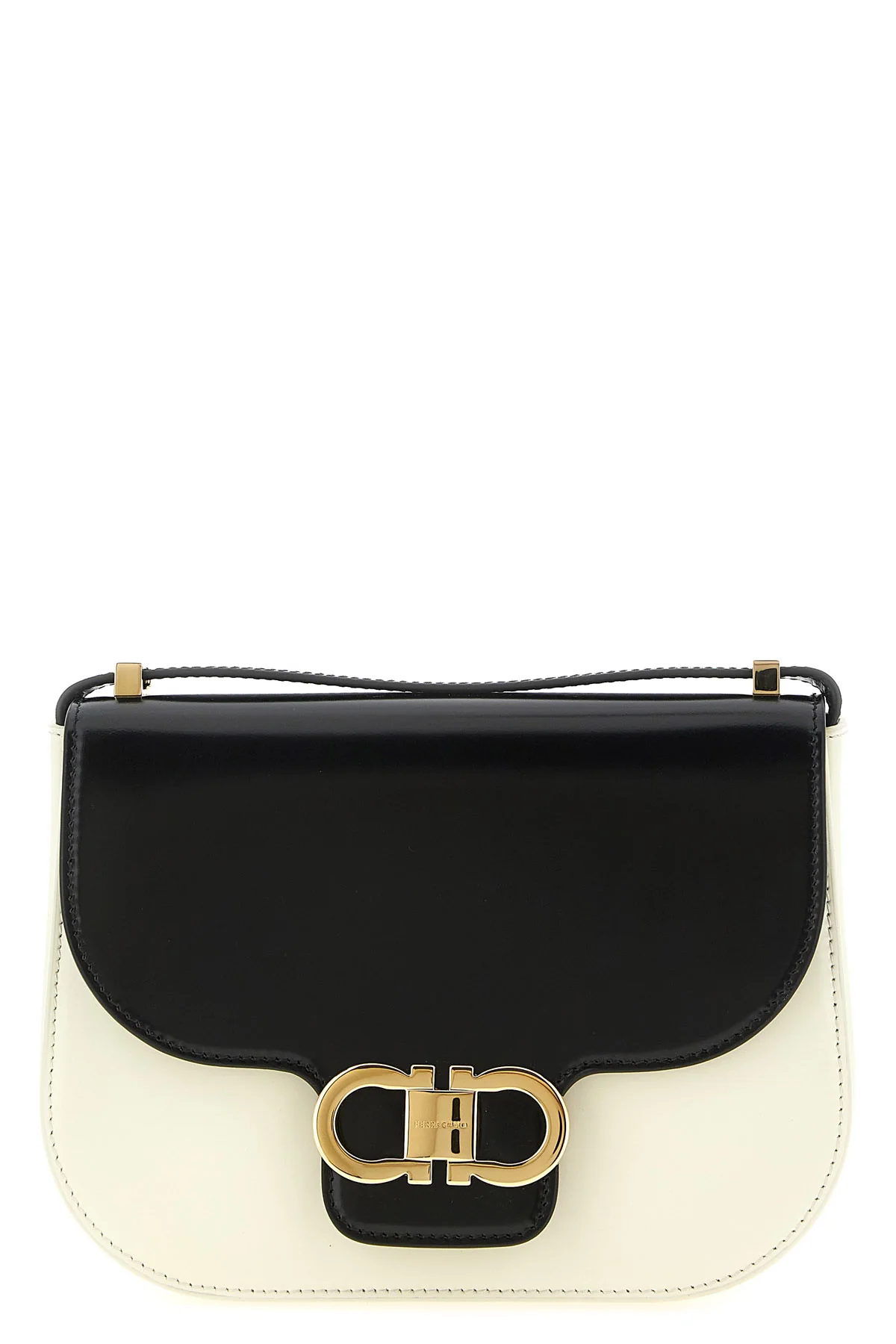 FERRAGAMO OS the ferragamo north-south double gancini (xs) crossbody bag defines a rigorous