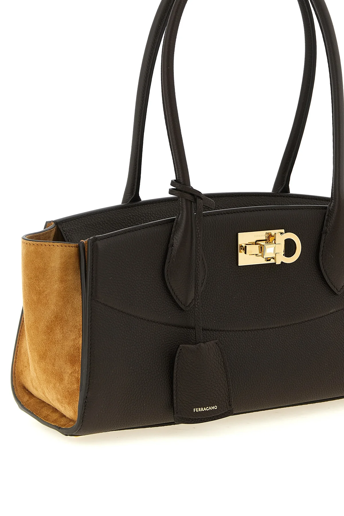 the new ferragamo studio soft east-west (m) shoulder bag - new ferragamo stud