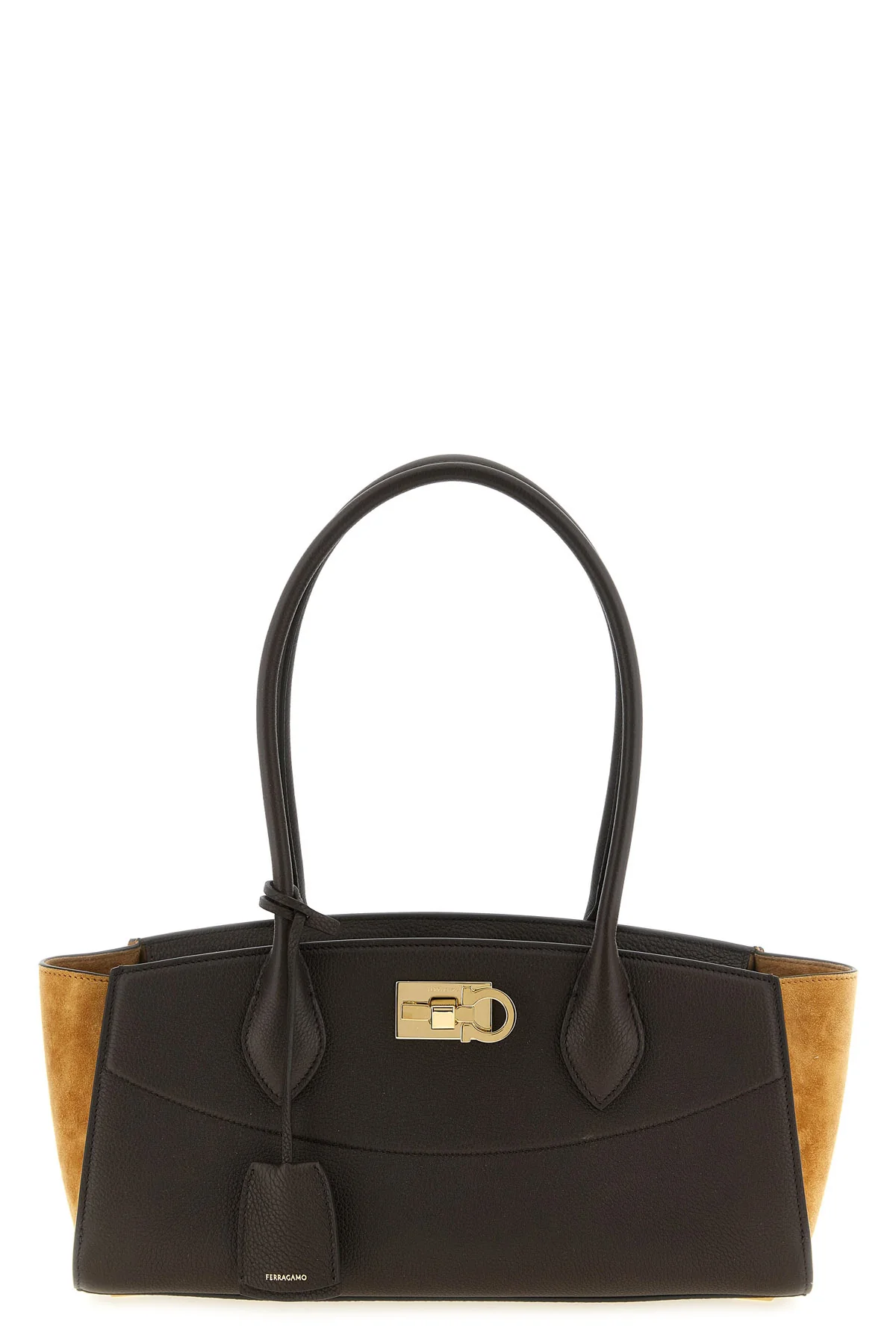 FERRAGAMO OS the new ferragamo studio soft east-west (m) shoulder bag - new ferragamo stud