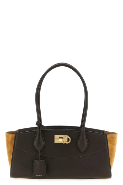 the new ferragamo studio soft east-west (m) shoulder bag - new ferragamo stud