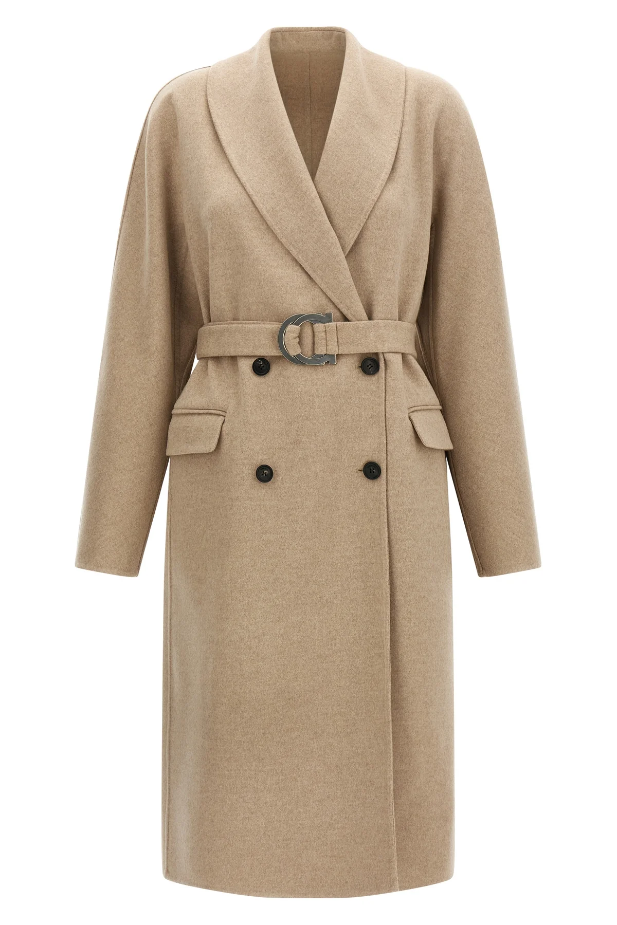 the ferragamo chateau double-breasted coat defines a superior sartorial aesthe