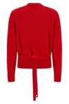 the ferragamo cardigan in pure red cashmere redefines the codes of luxury knitwe