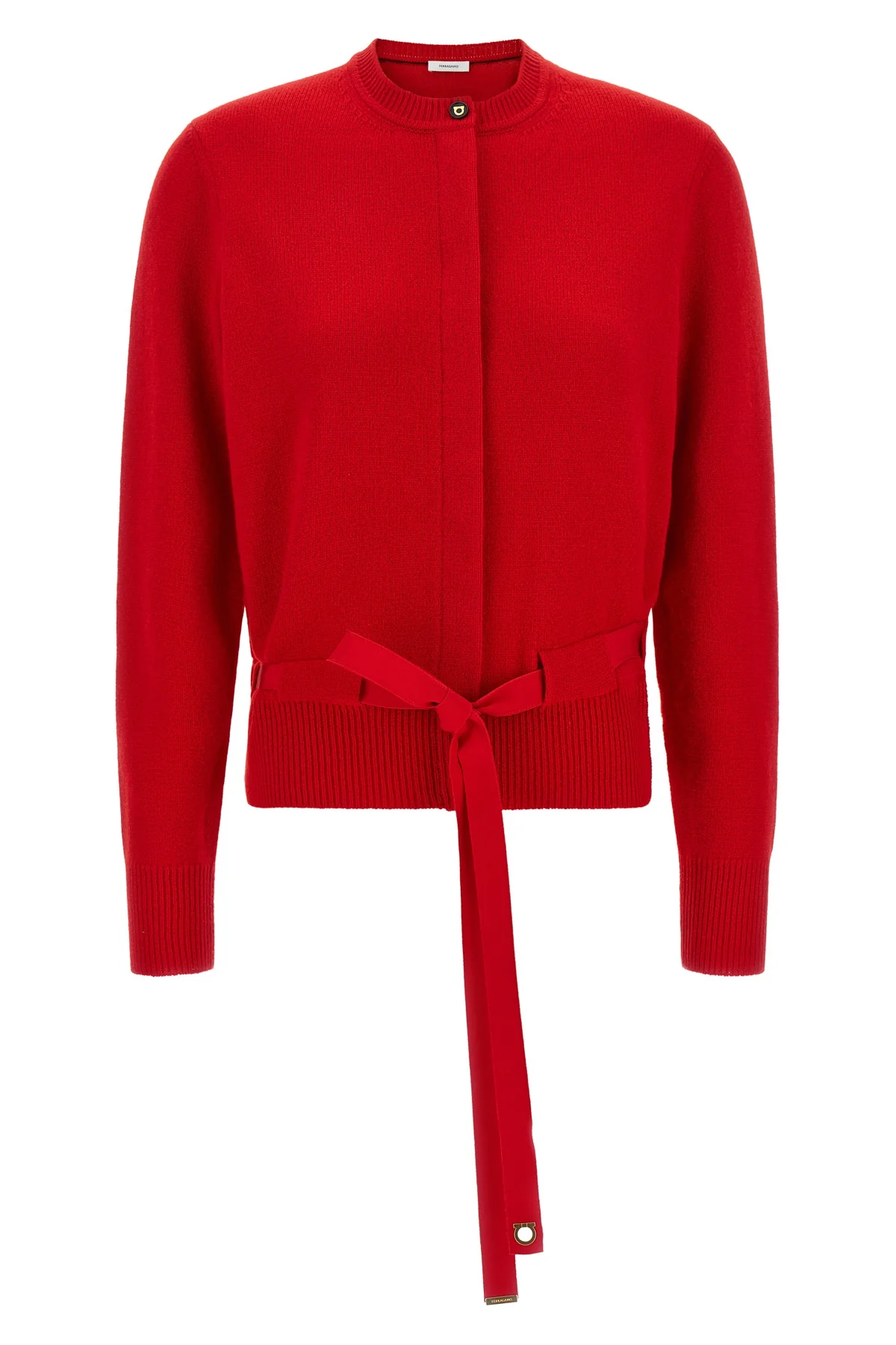 FERRAGAMO M the ferragamo cardigan in pure red cashmere redefines the codes of luxury knitwe