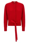 the ferragamo cardigan in pure red cashmere redefines the codes of luxury knitwe