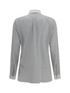 diamond print silk crêpe de chine shirt