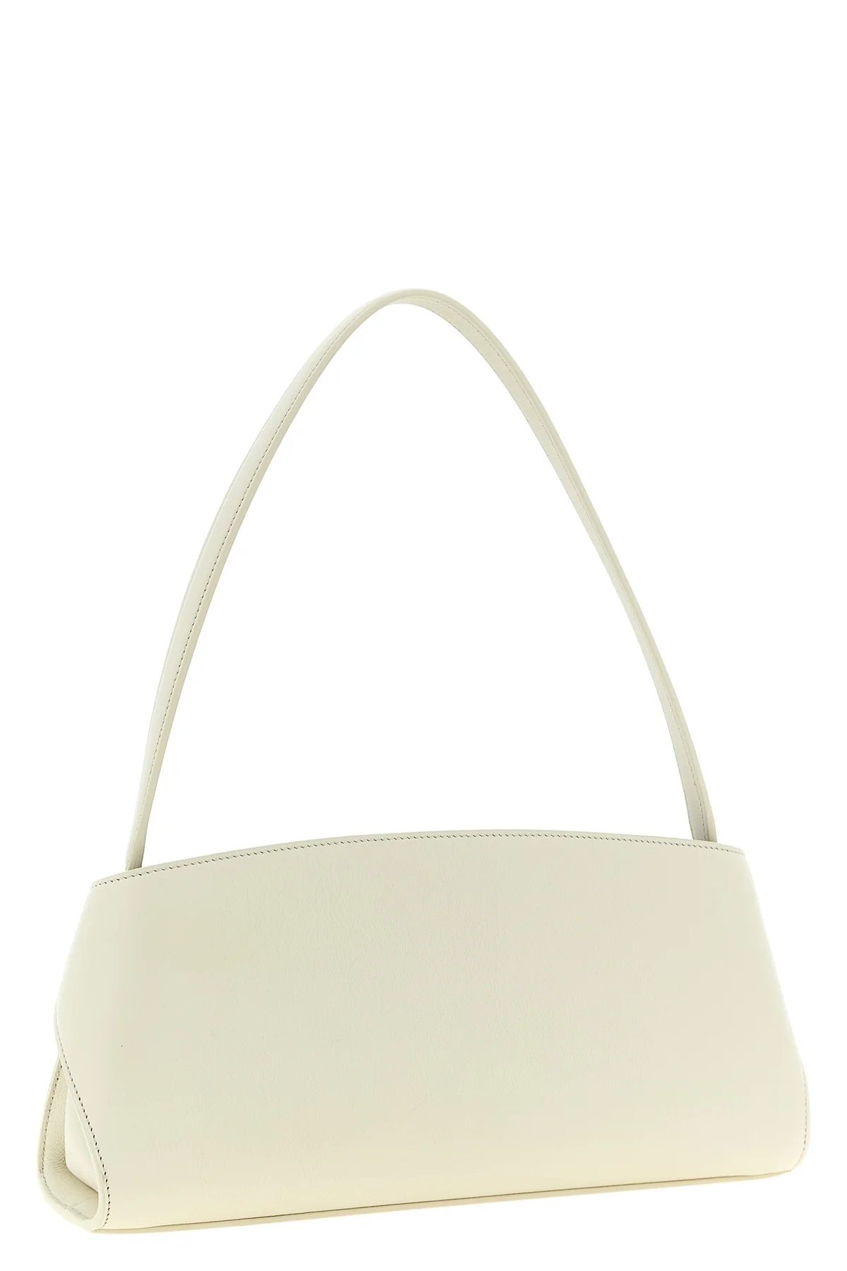 the ferragamo hug east-west shoulder bag in calf leather embodies sculptural e