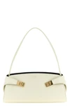 the ferragamo hug east-west shoulder bag in calf leather embodies sculptural e