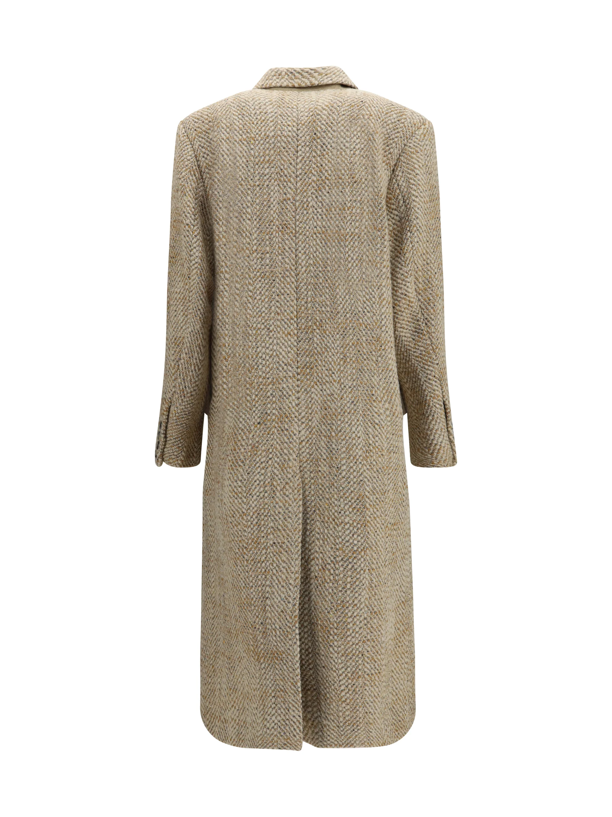 pilda herringbone wool-blend coat