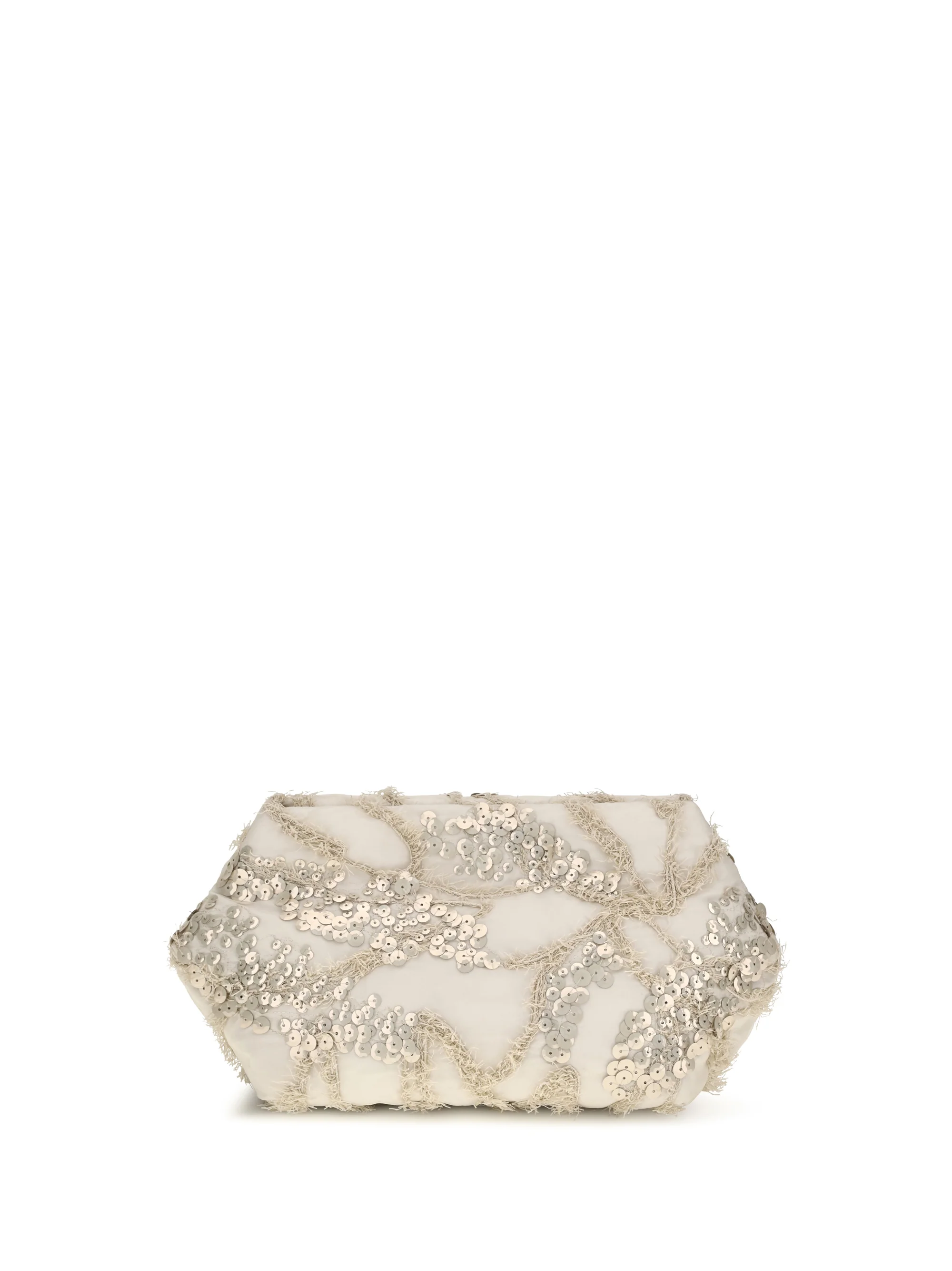 embroidered silk organza clutch