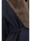 wool coat with fur collar and belt
