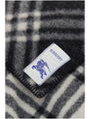 short wool check poncho