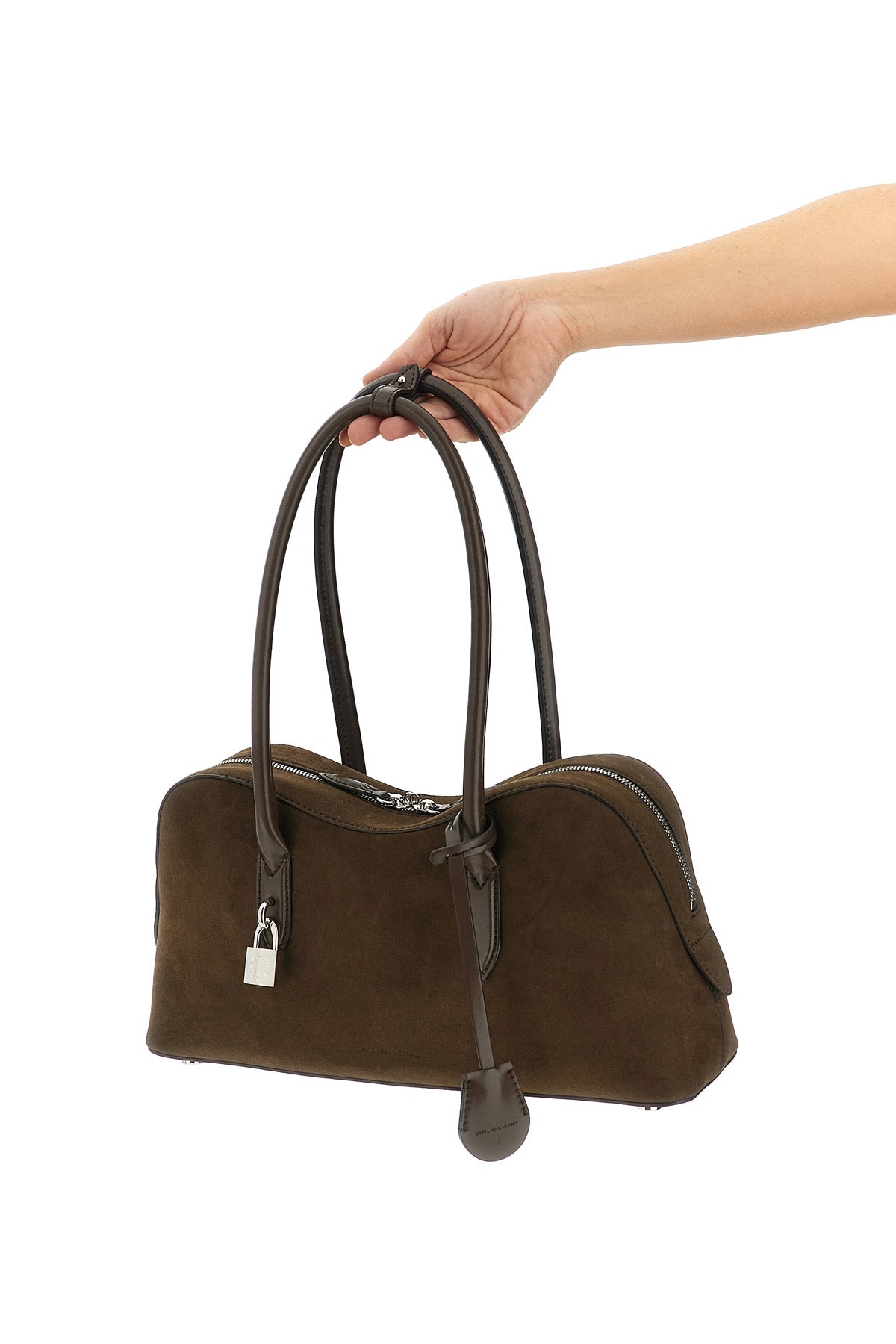 STELLA MCCARTNEY OS ryder suede effect fabric crossbody bag