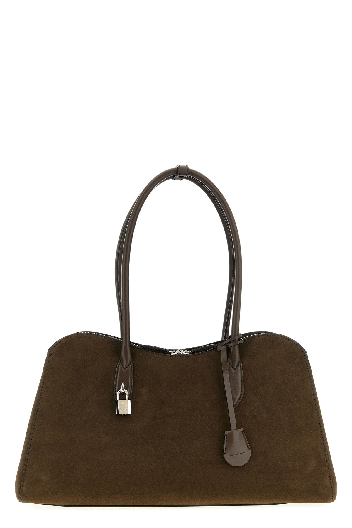 STELLA MCCARTNEY OS ryder open shoulder bag in suede effect fabric