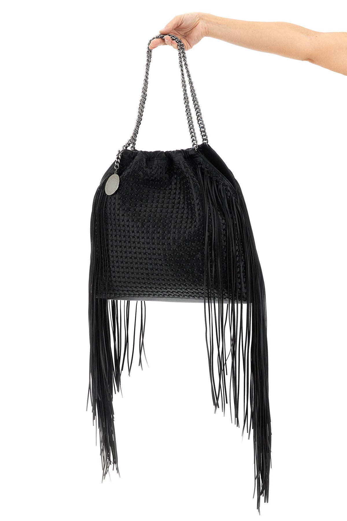 STELLA MCCARTNEY OS falabella medium shoulder bag in woven leather-effect woven vegan leather fa