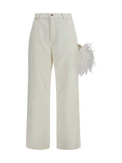 lisa feather chain corduroy pants
