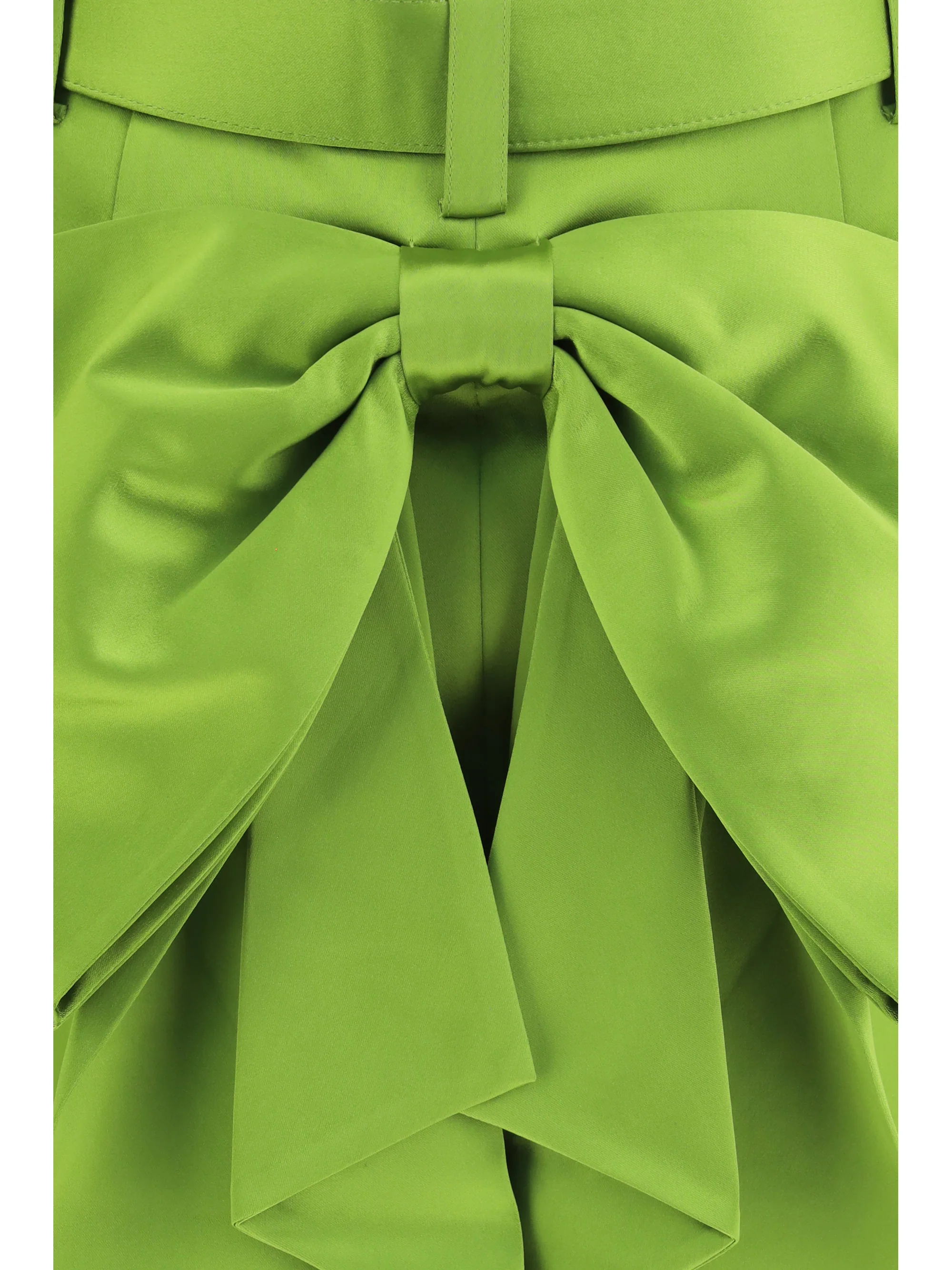 satin bow mini skirt