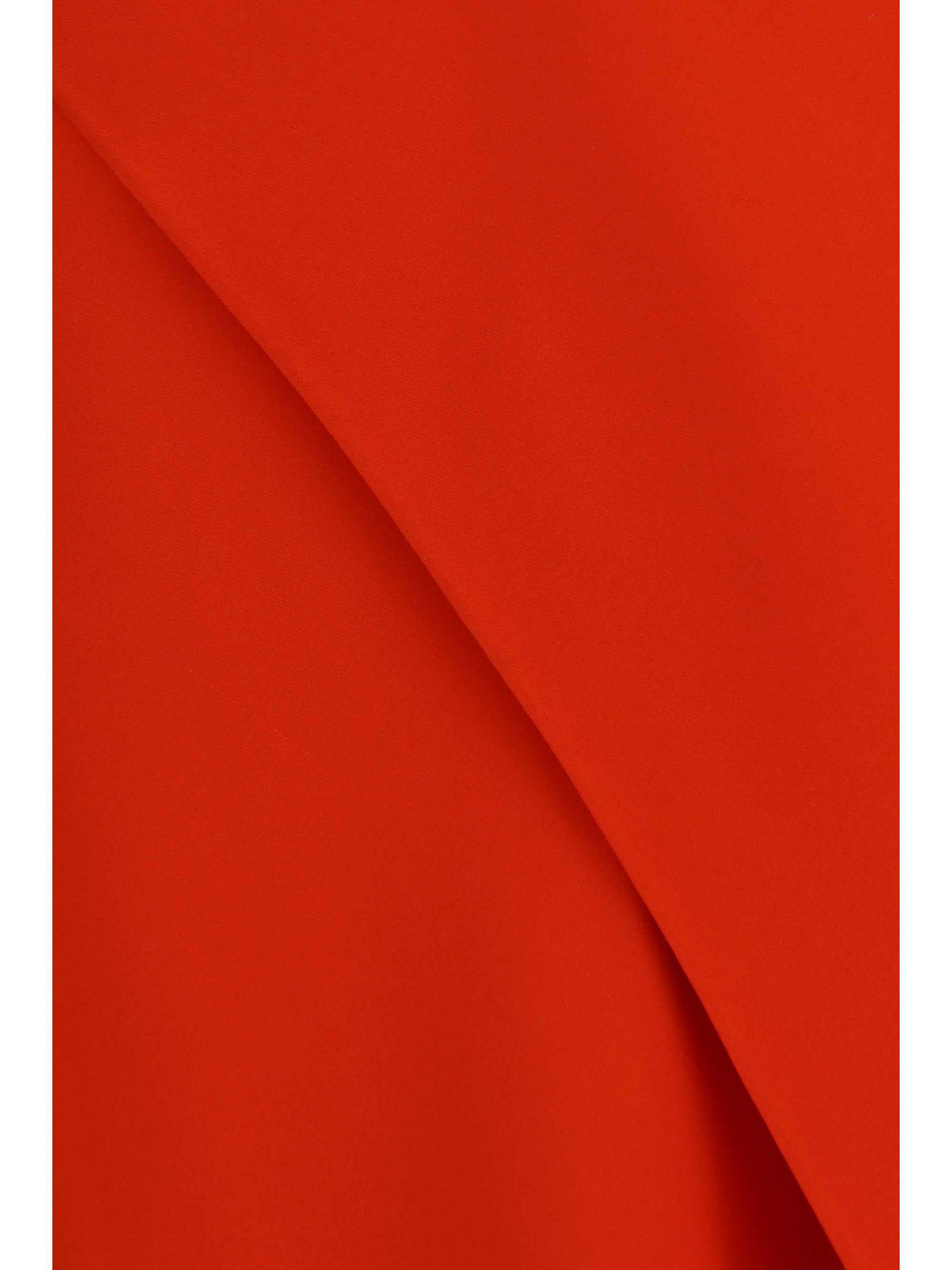 draped silk midi dress