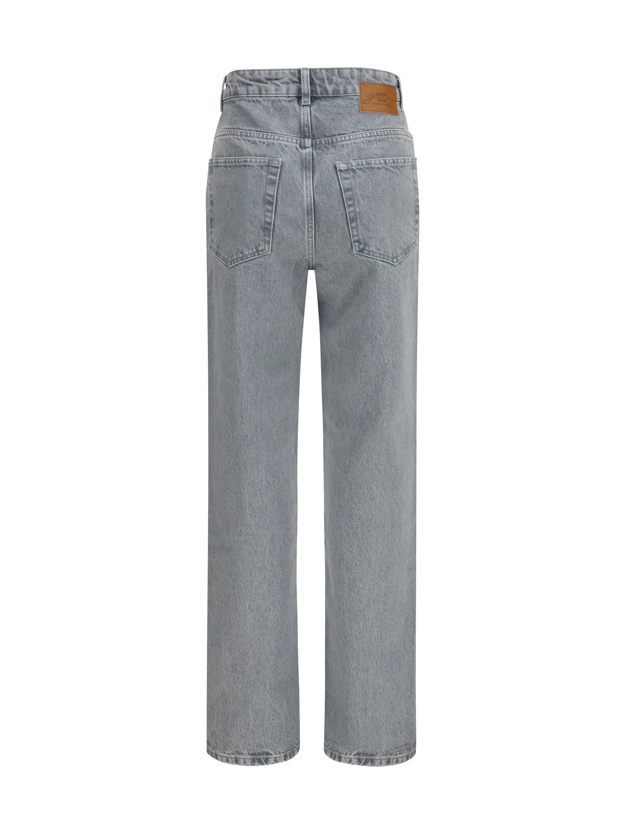 rigid denim cuffed jeans