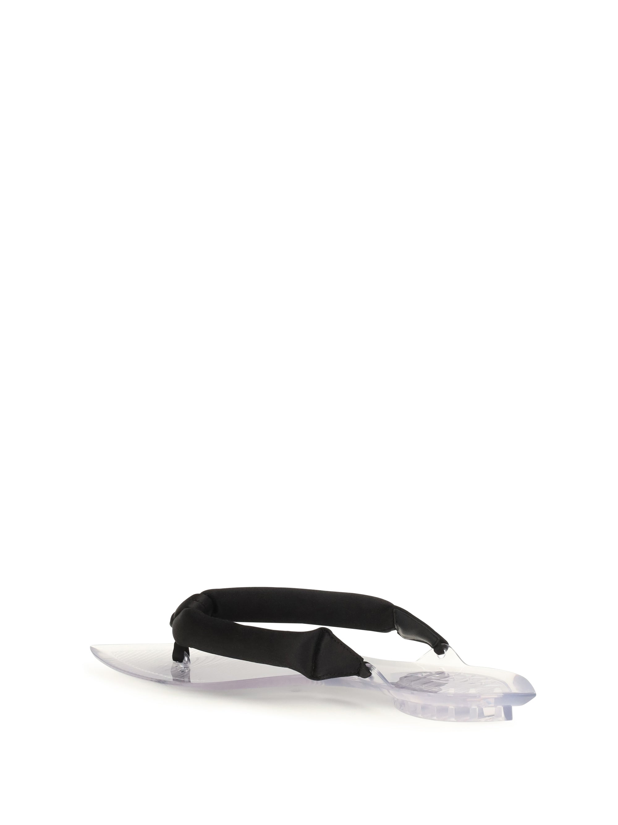 satin flip-flop sandals