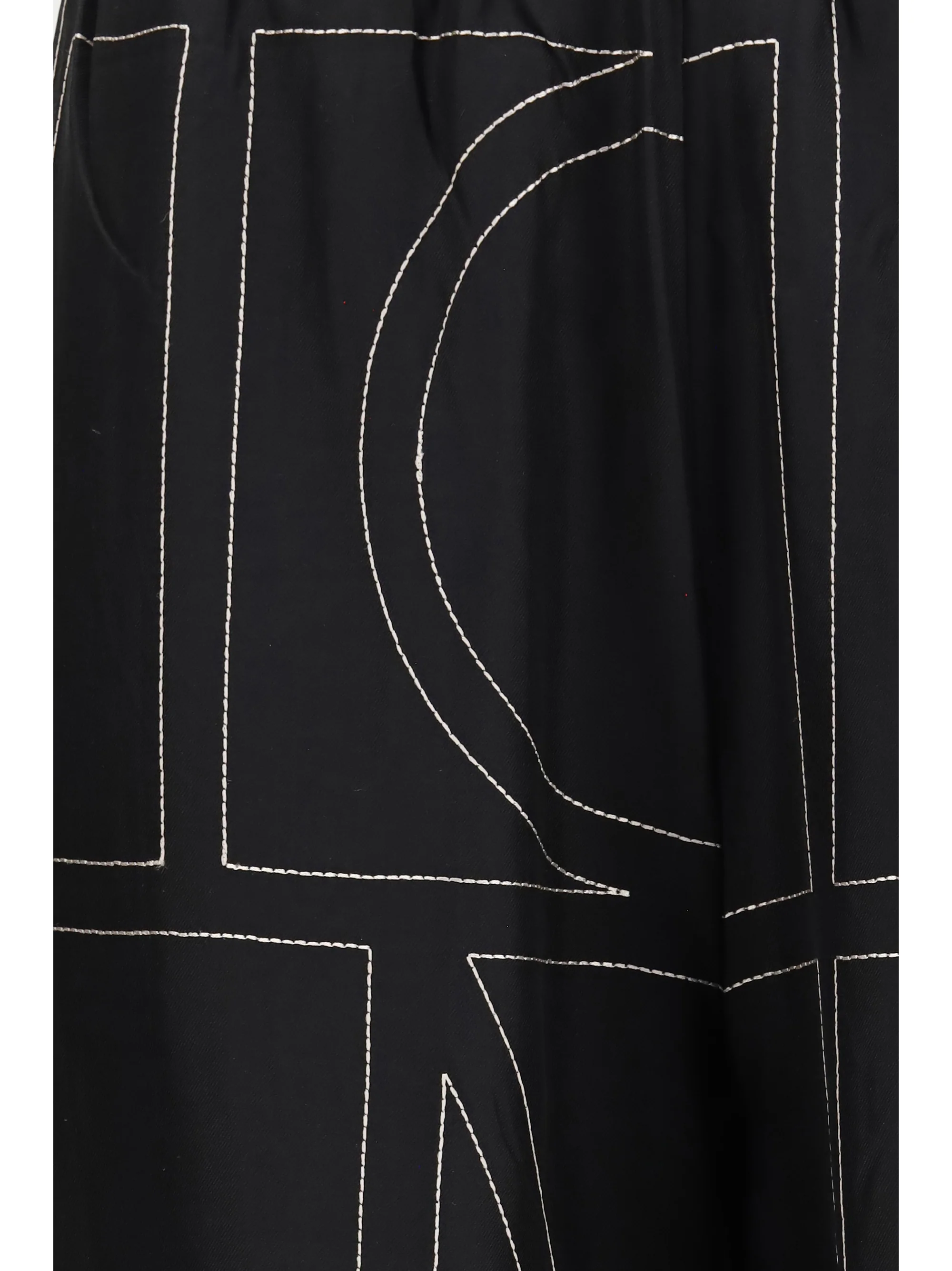 silk monogram pants