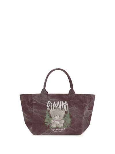medium trapeze teddy print shopping bag