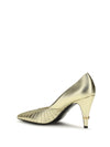 metallic leather pumps