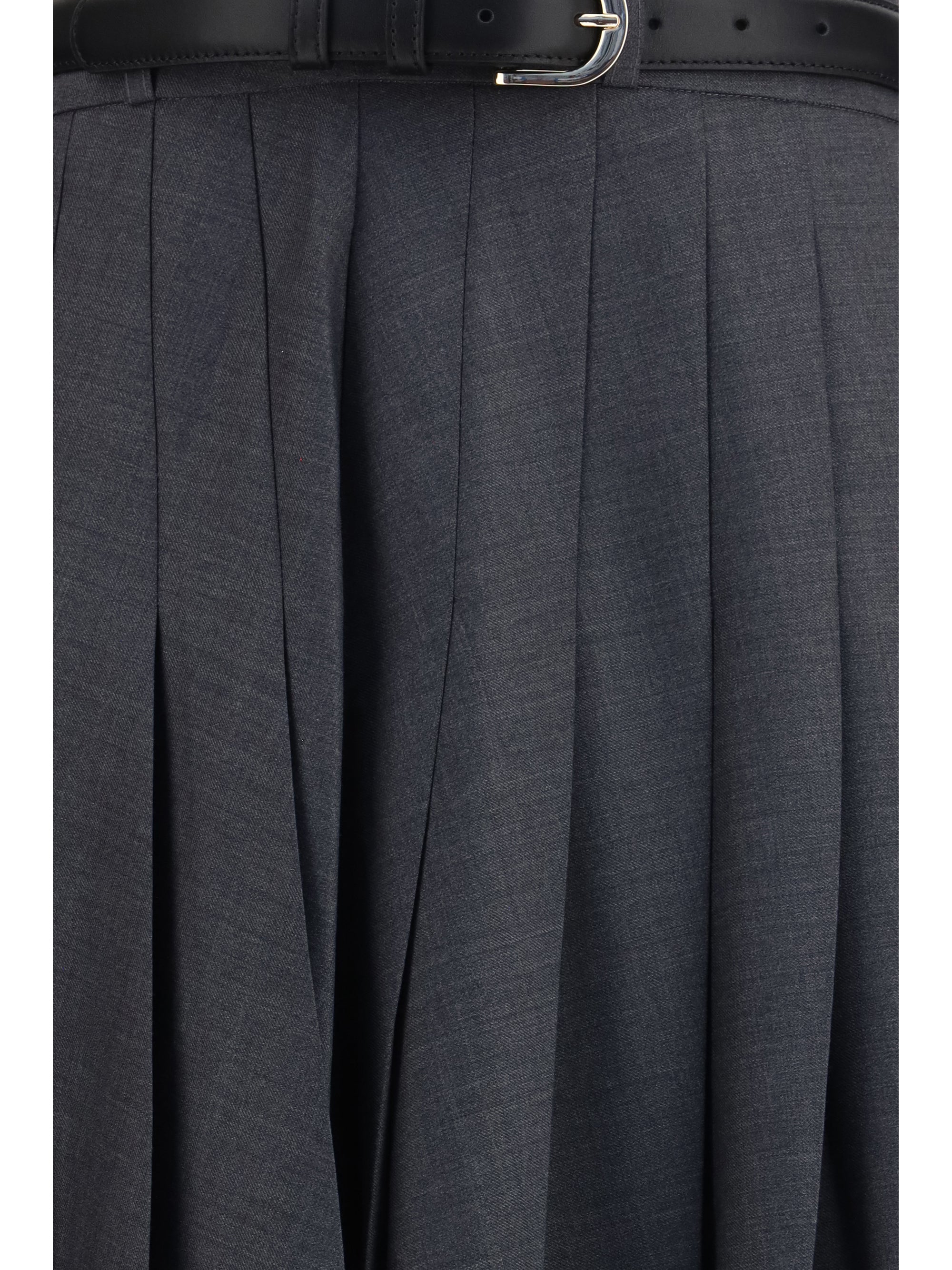 pleated maxi skirt