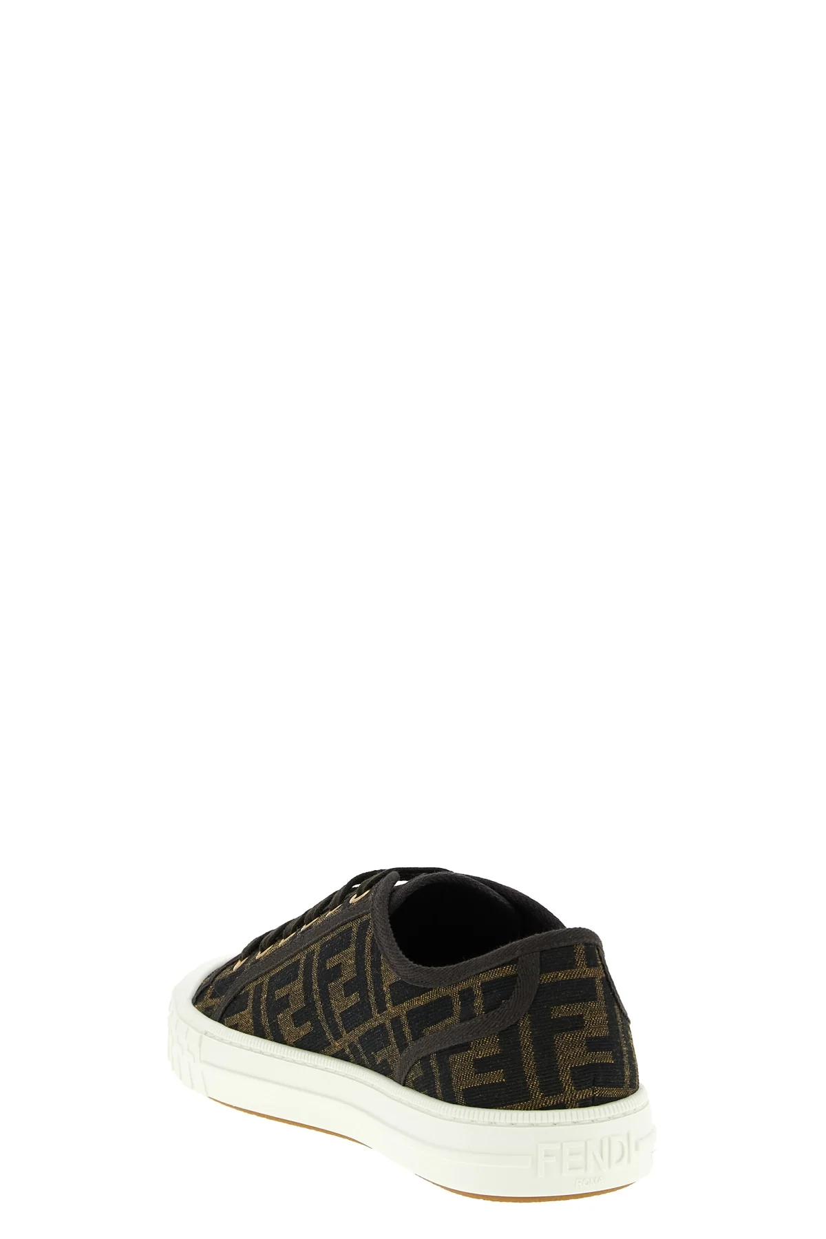 chunky all over jacquard fabric lace-up sneakers