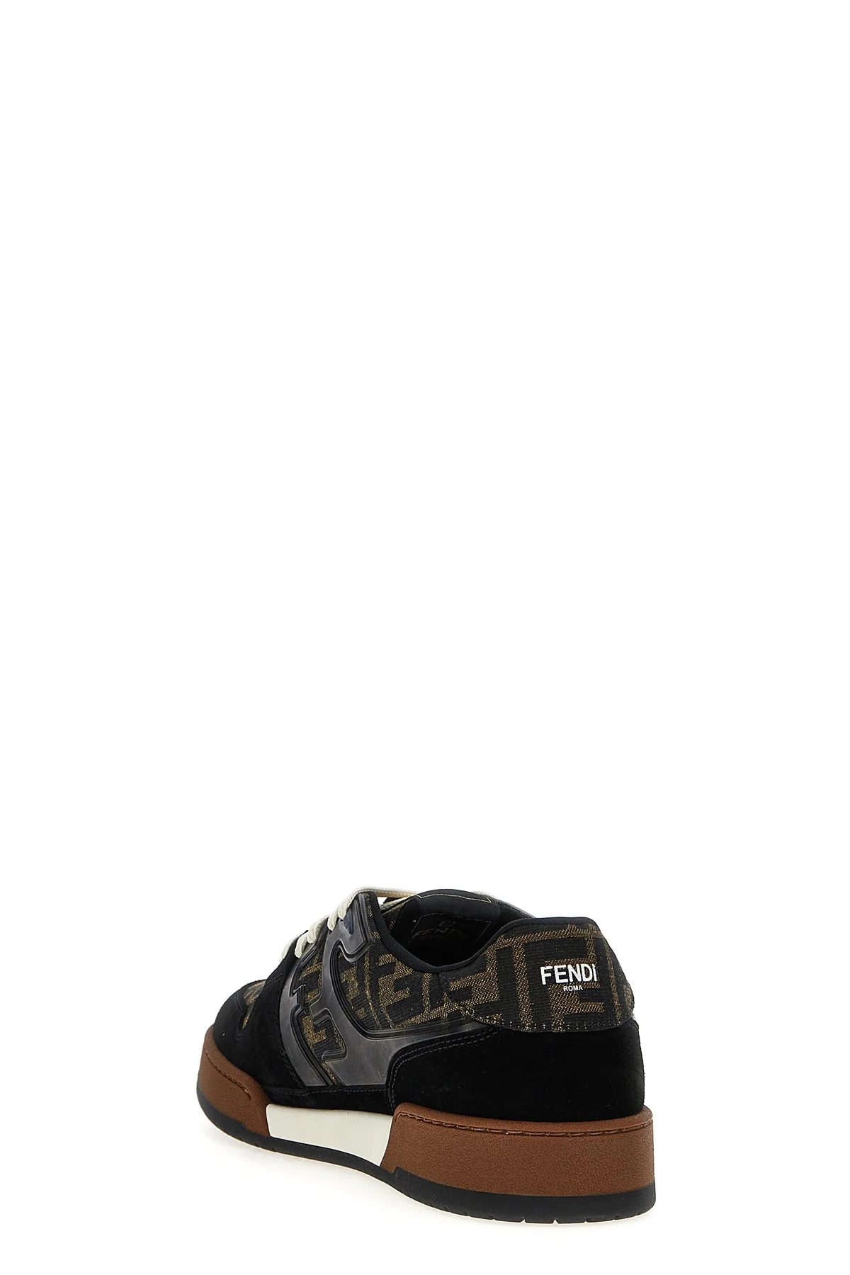 fendi match sneakers in ff jacquard fabric