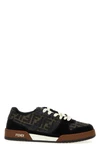 fendi match sneakers in ff jacquard fabric