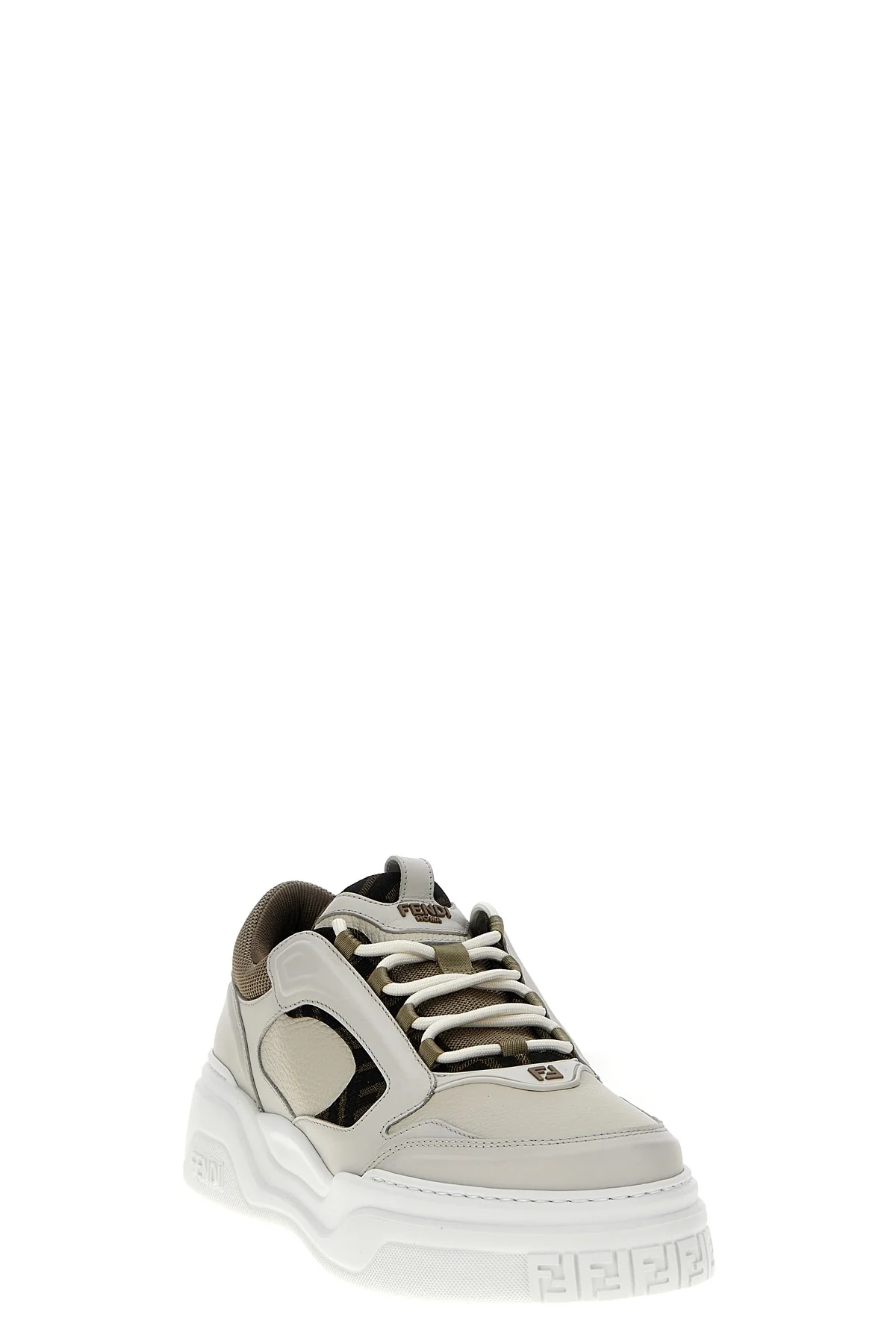 FENDI 8 fendi force smooth grainy leather sneakers