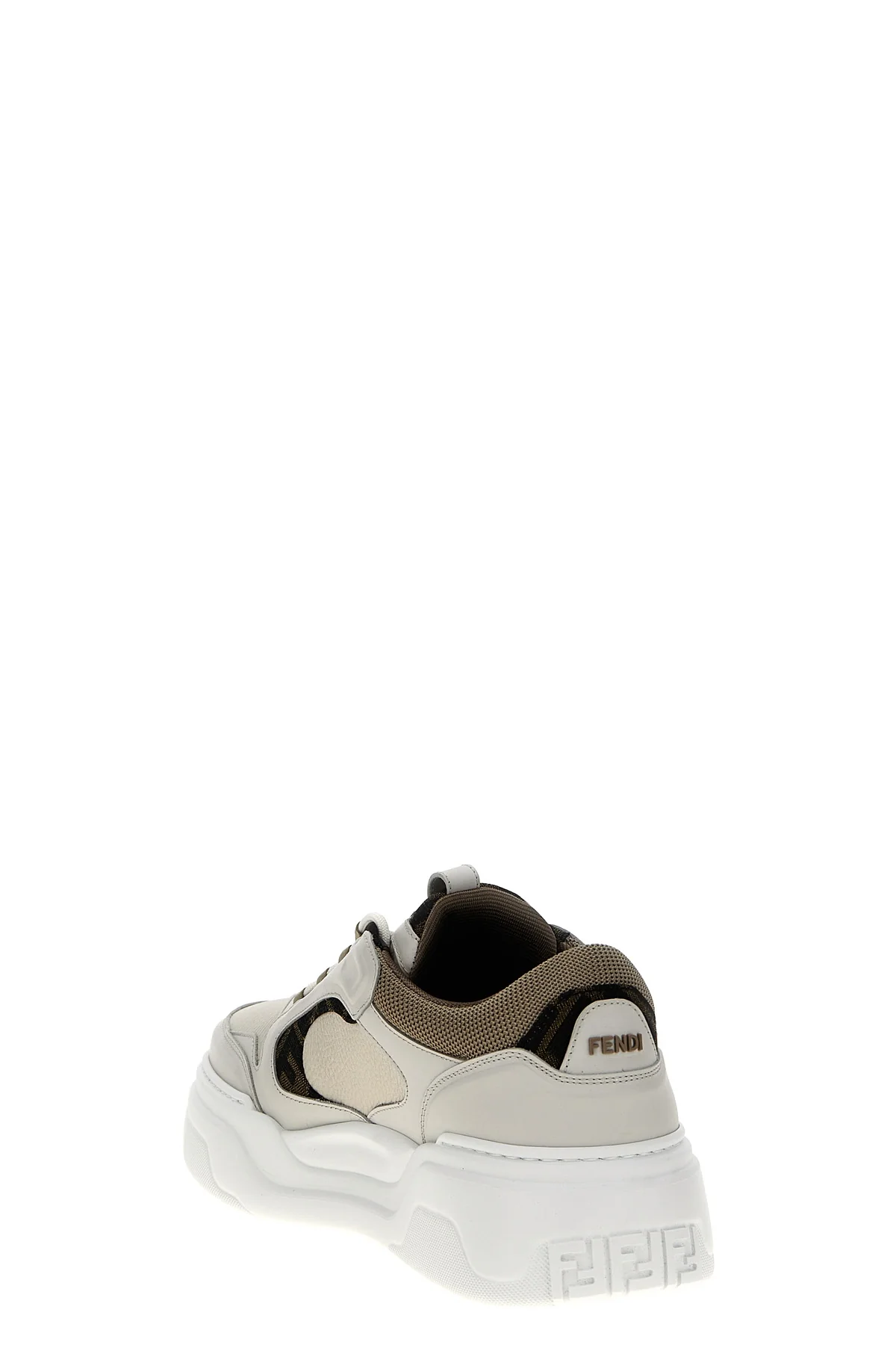 fendi force smooth grainy leather sneakers